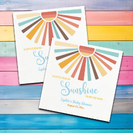Little Ray of Sunshine Blue Baby Shower Pappersservett