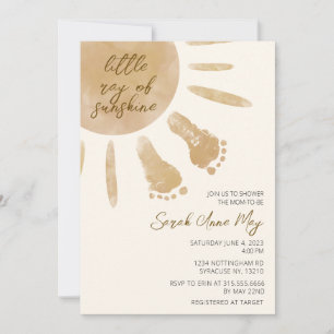 Little Ray of Sunshine Boho Baby Shower Inbjudningar