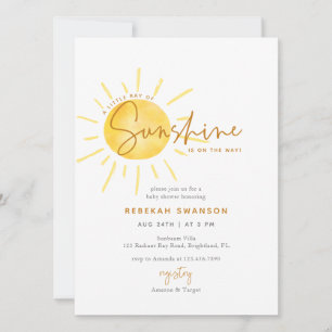 Little Ray of Sunshine Boho Baby Shower Inbjudningar