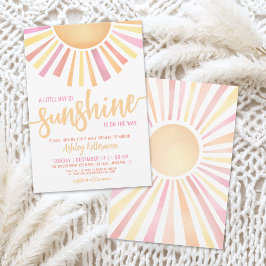 Little Ray of Sunshine Boho Baby Shower Inbjudningar