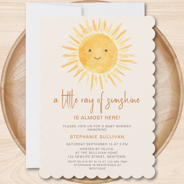 Little Ray of Sunshine Boho Baby Shower Inbjudningar (Skapare uppladdad)