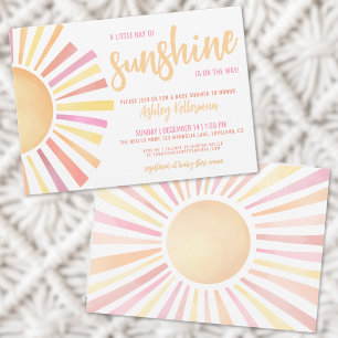 Little Ray of Sunshine Boho Baby Shower Inbjudningar