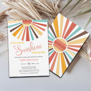 Little Ray of Sunshine Boho Baby Shower Inbjudningar
