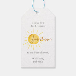 Little Ray of Sunshine Boho Baby Shower Presentetikett