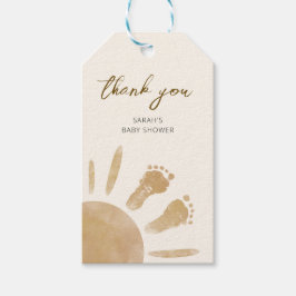 Little Ray of Sunshine Boho Baby Shower Presentetikett