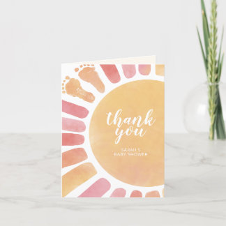 Little Ray of Sunshine Boho Baby Shower Tack Kort