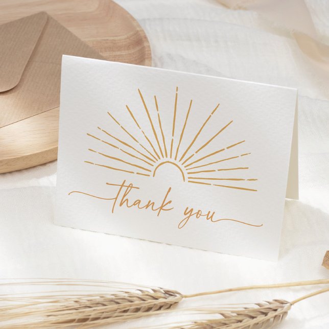 Little Ray of Sunshine Boho Baby Shower Tack Kort (Skapare uppladdad)