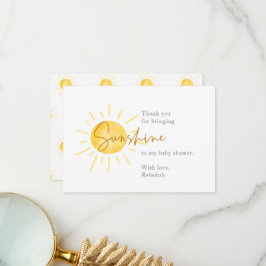Little Ray of Sunshine Boho Baby Shower Tack Kort