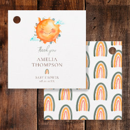 Little Ray of Sunshine Boho Rainbow Shower Gåvor Etiketter