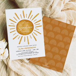 Little Ray of Sunshine | Boho Sol Baby Shower Inbjudningar