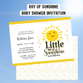 Little Ray of Sunshine Glitter Baby Shower Inbjudningar