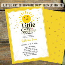 Little Ray of Sunshine Glitter Baby Shower
