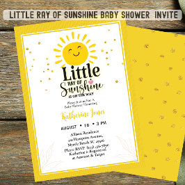 Little Ray of Sunshine Glitter Baby Shower Inbjudningar