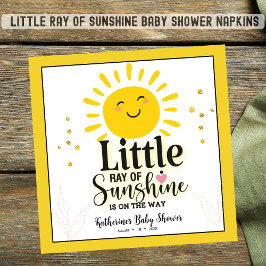Little Ray of Sunshine Glitter Baby Shower Pappersservett