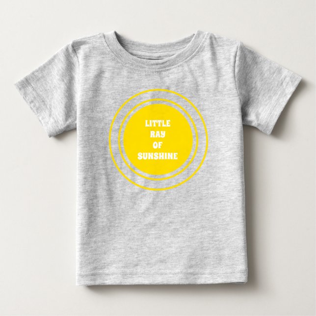 Little Ray of Sunshine gult sol anpassningsbar tex T Shirt (Framsida)