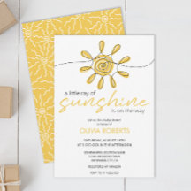 Little Ray of Sunshine Line Art Sol Baby Shower