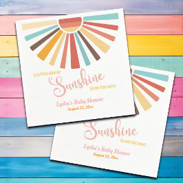 Little Ray of Sunshine Rosa Baby Shower Pappersservett