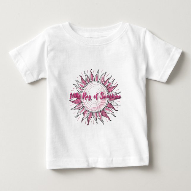 Little Ray of Sunshine (Rosa) T Shirt (Framsida)