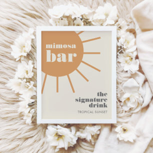 Little Ray of Sunshine Vintage Mimosa Pub Poster