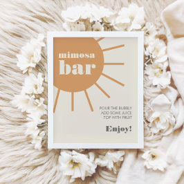 Little Ray of Sunshine Vintage Mimosa Pub Poster