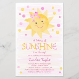 Little Ray of Sunshine Watercolor Baby Shower