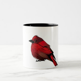 Little Red Bird Coffee Mug Två-Tonad Mugg