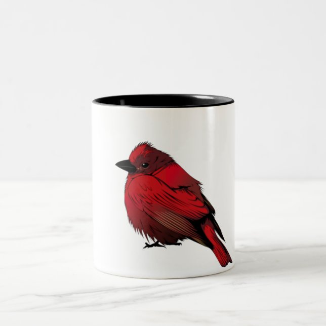 Little Red Bird Coffee Mug Två-Tonad Mugg (Center)