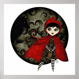 little red capuccine canvas print TBA Poster
