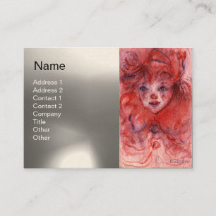 LITTLE RED CLOWN VISITKORT