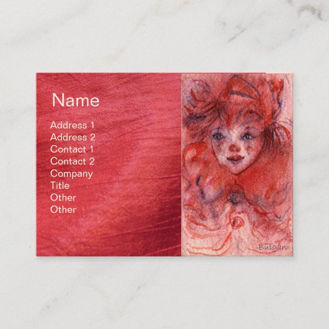 LITTLE RED CLOWN VISITKORT (Framsida)