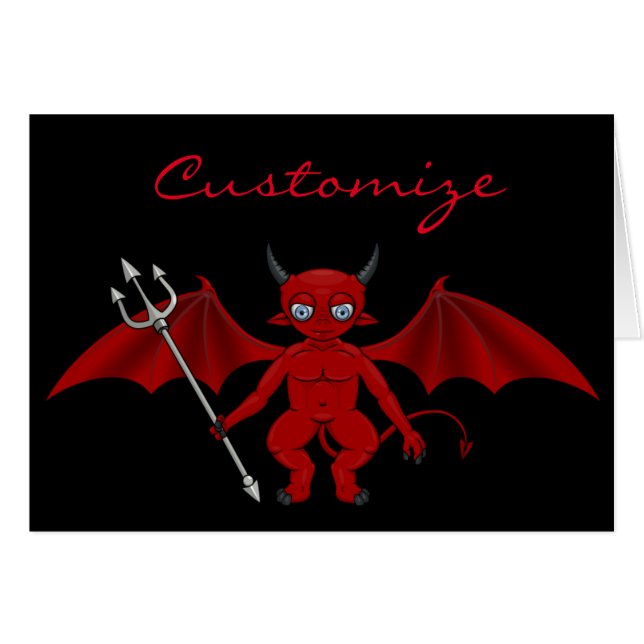 Little Red Djävulen Thunder_Cove Hälsningskort (Framsidan Horizontal)