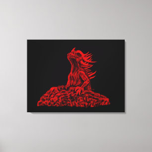 Little Red Dragon Canvastryck