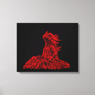 Little Red Dragon Canvastryck
