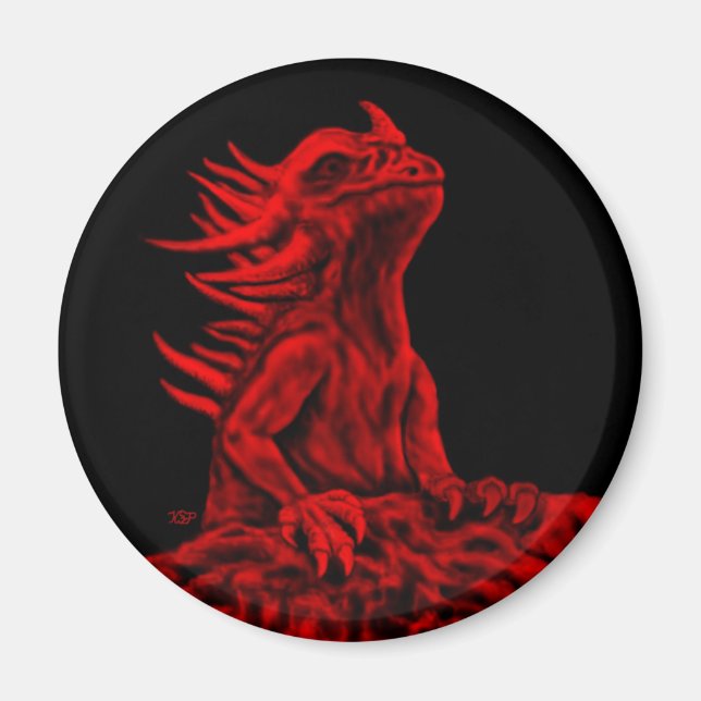 Little Red Dragon Magnet (Framsidan)