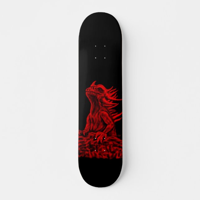Little Red Dragon Skateboard Bräda 21,5 Cm (Framsida)