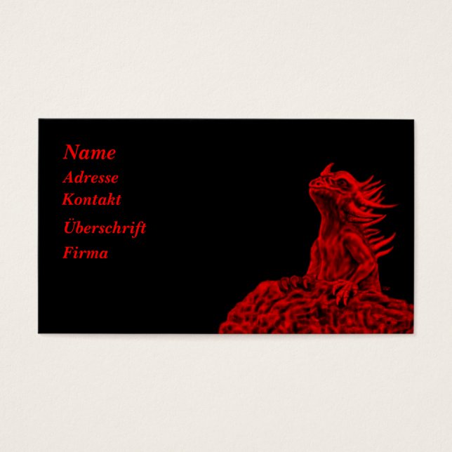 Little Red Dragon Visitkort (Framsidan)