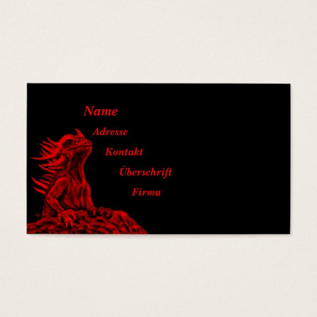 Little Red Dragon Visitkort (Framsidan)