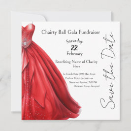 Little Red Dress Gala Charity Event Inbjudningar