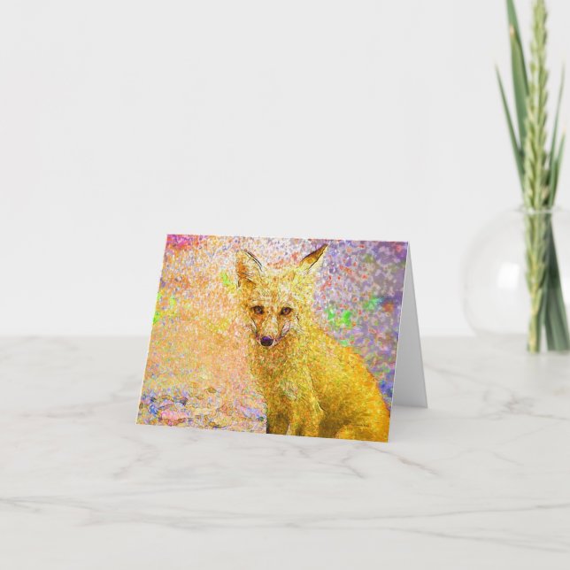 Little Red Fox Art Card Kort (Framsida)