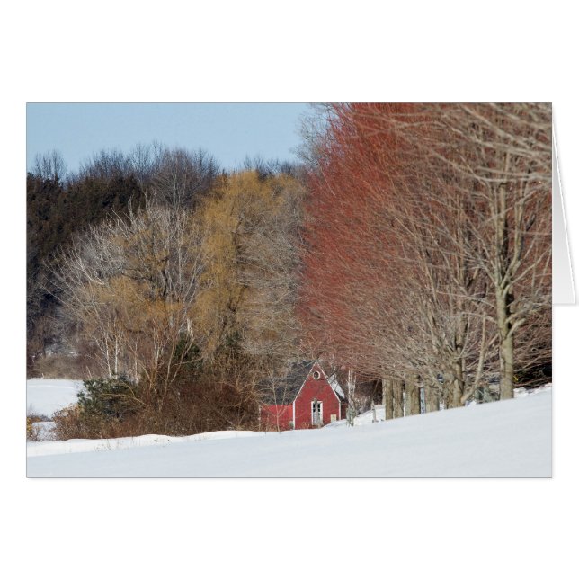 Little Red House Hälsningskort (Framsidan Horizontal)