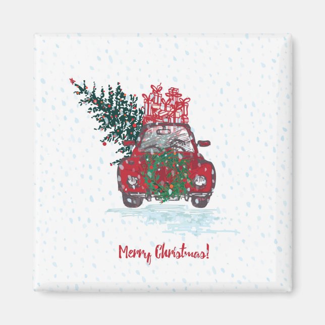 Little Red Jul Car Magnet (Framsidan)