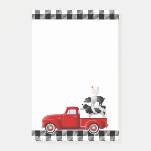 Little Red Lastbil Farm Animal Stack Post-it Block