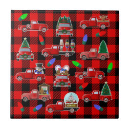 Little Red Lastbil jul Kakelplatta