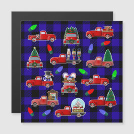 Little Red Lastbil julmagnet Magnetisk Inbjudningskort