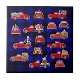 Little Red Lastbil Land Kakelplatta