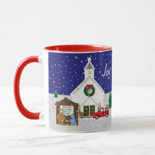 Little Red Lastbil med Land Church Mugg
