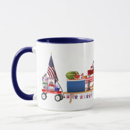 Little Red Lastbil Patriotic Picnic Mugg