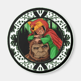 Little Red Mighty Nizz Bigfoot Sasquatch Pappa Magnet