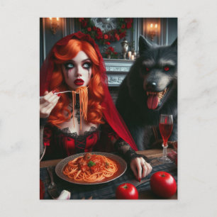 Little Red Mörk Fantasy Vykort