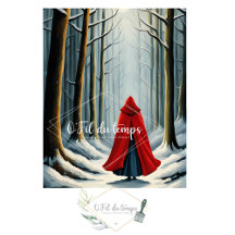 Little red ridding hood Winter Walk Decoupage